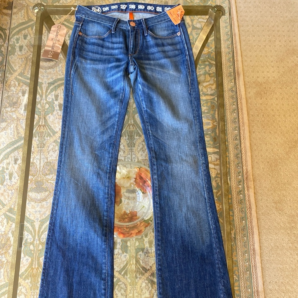 Earnest Sewn Keaton Dark Vintage Bootcut Jeans Y2K Vintage Low Rise Size 24 301